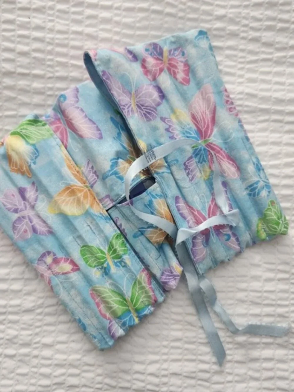 Handmade cotton Fabric Pencil Roll case 3 patterns to choose‎ from.